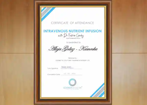 intravenous certification large